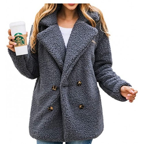Z-dark Grey Women's Fashion Long Sleeve Lapel Zip Up Faux Shearling Shaggy Oversized Coat Jacket For Warm Winter Z-dark Grey Women's Fashion Long Sleeve Lapel Zip Up Faux Shearling Shaggy Oversized Coat Jacket For Warm Winter